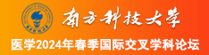 欧美插bb南方科技大学医学2024年春季国际交叉学科论坛